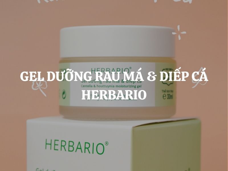 Gel dưỡng rau má & diếp cá Herbario: Bước khóa ẩm chuyên sâu cho da mụn